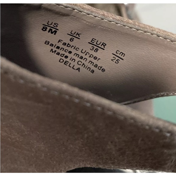 Carlos Santana Della Ankle Booties Women's 8M Heel Tan Zip Buckle Suede Look - Picture 6 of 8